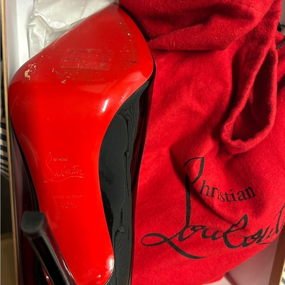 Christian Louboutin Red and Black Heels